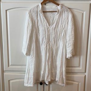 White gauze cotton tunic/dress